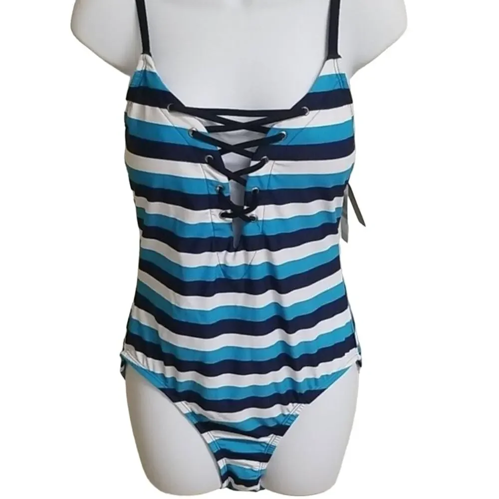 NWT Nautica Stripped One Piece
